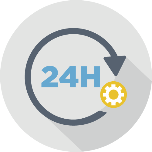 Operates 24 hours continuously